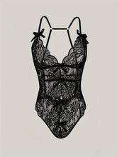 Sexy Floral Lace Sleeveless Teddy Bodysuit - Deep V Backless, Seductive Lingerie, Soft Comfortable Fabric, Perfect for Romantic Nights, Honeymoon, Anniversary, and Bachelorette Party - Womens Underwear for Confidence Boost - Lena & Miles Exquisite Boutique LLC.