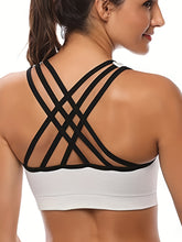 3pcs Criss Cross Back Sports Bras, Comfy & Breathable versatile Fitness Tank Bra, Women&