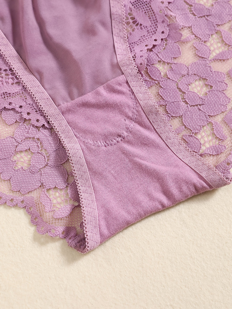 Romantic Lace Embroidery Lingerie Set - Soft & Breathable Push-Up Bra with Sheer Panty - Perfect Seductive Valentines Gift for Her - Womens Comfortable Intimate Wear - Lena & Miles Exquisite Boutique LLC.