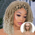 Headband Wig Headband Dreadlock Curly Hair Synthetic Wig Locs Crochet Hair Dark Brown/ Black/ 99J Ginger Color Crochet Twist Braids Hair Wigs Afro Curly Synthetic Hair Braiding Wig African Hairstyle For Women - Lena & Miles Exquisite Boutique LLC.
