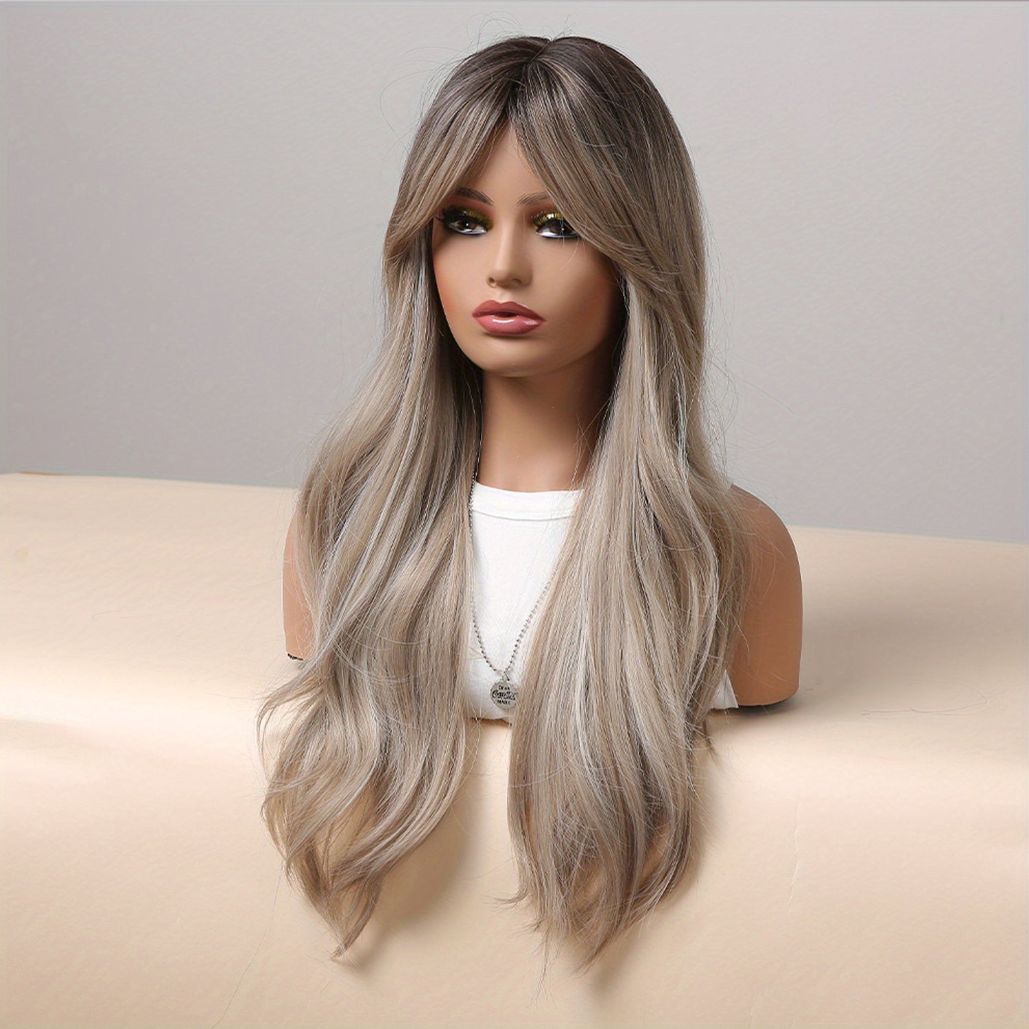 24 Inch Long, Coily, Heat Resistant Pink Body Wave Hair Wigs with Bangs - Synthetic Fiber, Fantasy Theme, Perfect for Daily, Party, Cosplay, Music Festival Use - High-Quality, Soft, Natural-Looking Hair for Women and Girls - Lena & Miles Exquisite Boutique LLC.