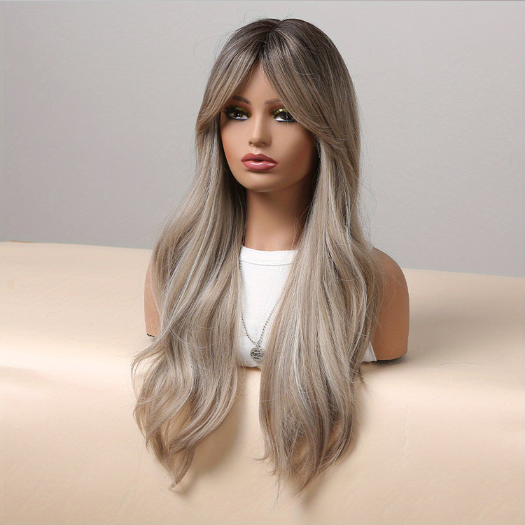 24 Inch Long, Coily, Heat Resistant Pink Body Wave Hair Wigs with Bangs - Synthetic Fiber, Fantasy Theme, Perfect for Daily, Party, Cosplay, Music Festival Use - High-Quality, Soft, Natural-Looking Hair for Women and Girls - Lena & Miles Exquisite Boutique LLC.