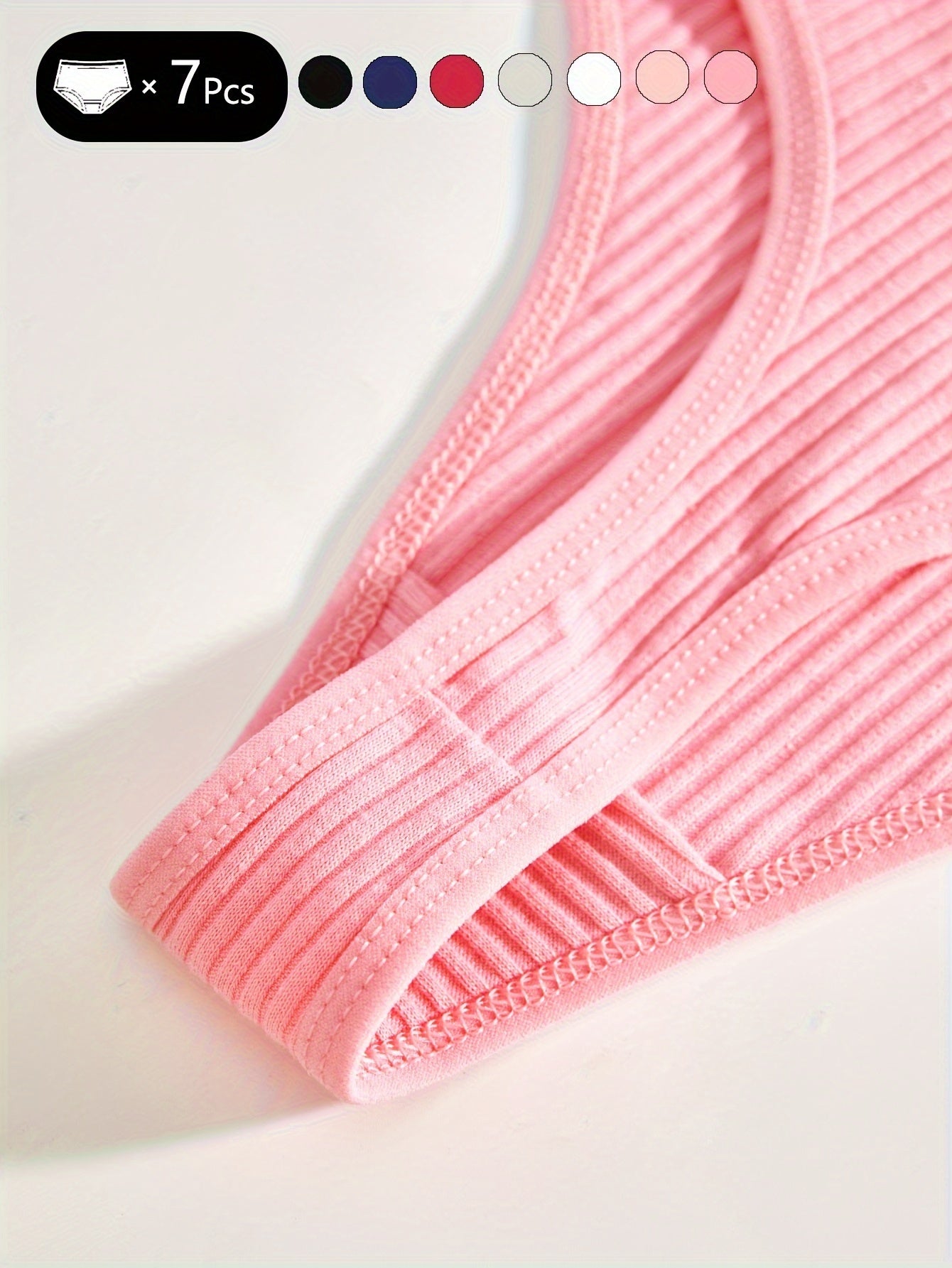 7pcs Letter Tape Thongs, Comfy & Skin-friendly Low Waist Intimates Panties, Women&