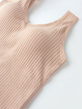 3pcs Comfortable Ribbed Tank Top - Wireless, Detachable Chest Pads, Breathable, Soft, and Seamless Lingerie & Underwear for Women - Casual, Everyday Wear - Lena & Miles Exquisite Boutique LLC.