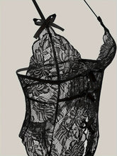 Sexy Floral Lace Sleeveless Teddy Bodysuit - Deep V Backless, Seductive Lingerie, Soft Comfortable Fabric, Perfect for Romantic Nights, Honeymoon, Anniversary, and Bachelorette Party - Womens Underwear for Confidence Boost - Lena & Miles Exquisite Boutique LLC.