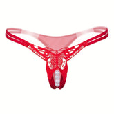 Sexy Butterfly Embroidery Thongs - Sheer Mesh Panties With Open Crotch For Women&