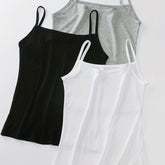 3 Sets Solid Cami Tops, Casual Comfy All-match Top, Women&