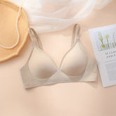 Simple Solid Wireless Bra, Comfy & Breathable Stretch Intimates Bra, Women&
