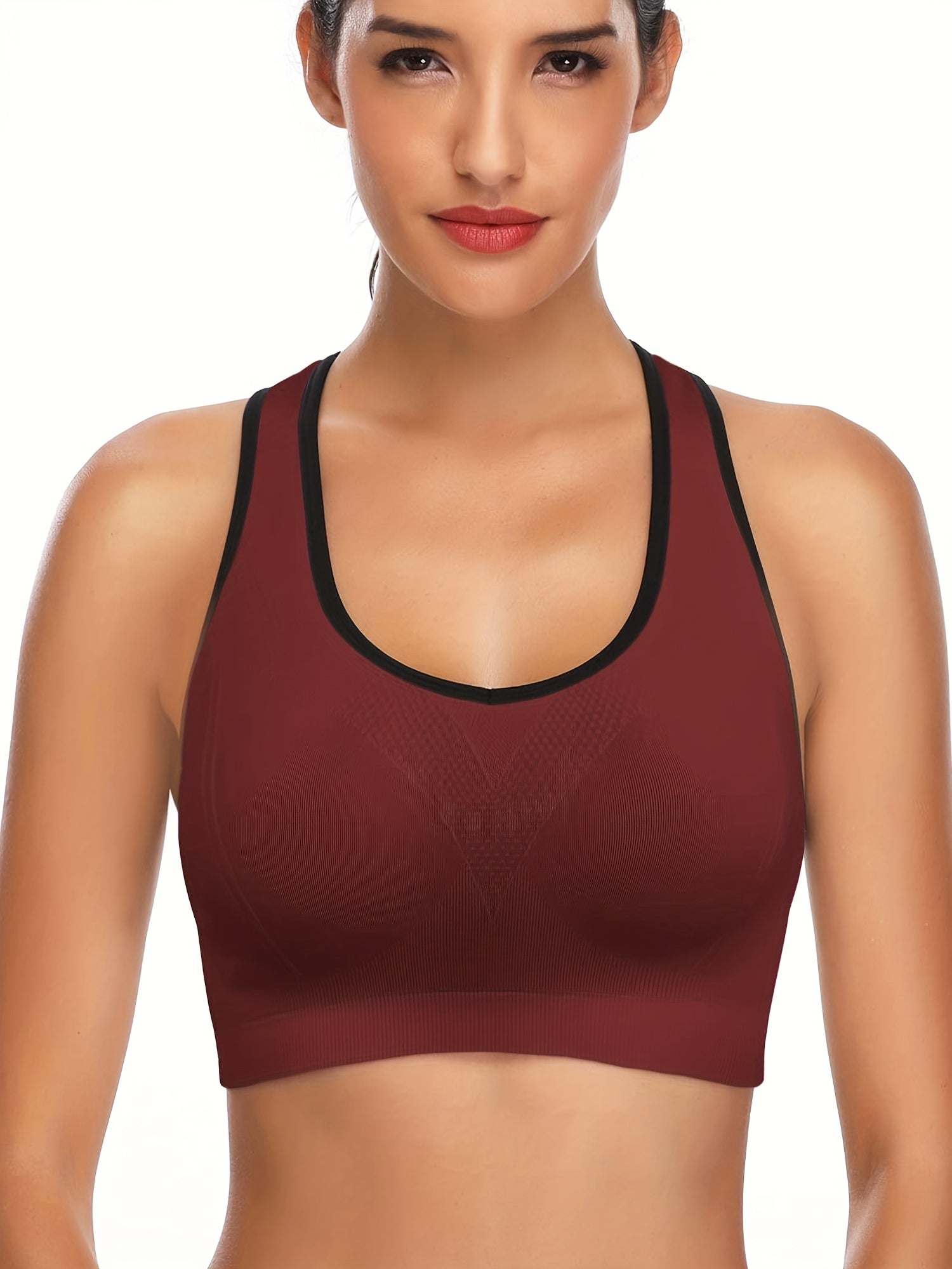 3pcs Criss Cross Back Sports Bras, Comfy & Breathable versatile Fitness Tank Bra, Women&