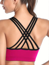 3pcs Criss Cross Back Sports Bras, Comfy & Breathable versatile Fitness Tank Bra, Women&