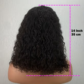 150% Density Water Wave Short Bob Wig 13x4x1 Middle T Part Lace Frontal Wig Pre Plucked Natural Hairline Cranberry Hair Remy Lace Front Human Hair Wigs For Women - Lena & Miles Exquisite Boutique LLC.