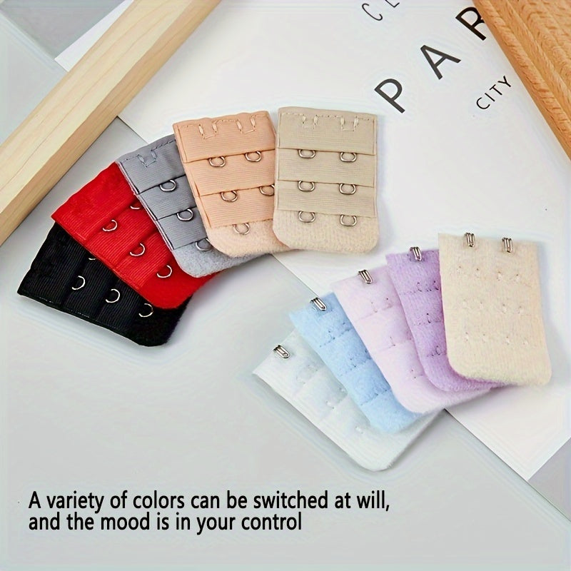 10 Pcs Adjustable 2 Hooks Bra Extenders Buckles for Comfortable Braless Look, Women&