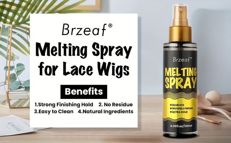Extreme Hold 120ml Lace Melting Spray - Glueless, Strong Natural Finishing Hold, Dries Quickly - Wig Melting Spray & Hair Adhesive For Wigs - Lena & Miles Exquisite Boutique LLC.