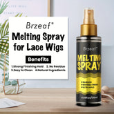 Extreme Hold 120ml Lace Melting Spray - Glueless, Strong Natural Finishing Hold, Dries Quickly - Wig Melting Spray & Hair Adhesive For Wigs - Lena & Miles Exquisite Boutique LLC.