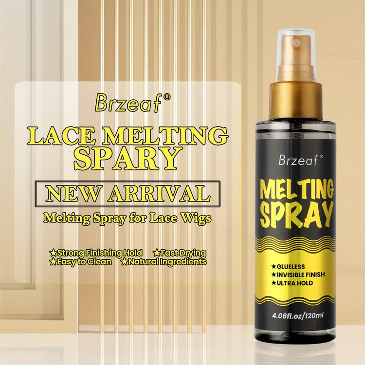 Extreme Hold 120ml Lace Melting Spray - Glueless, Strong Natural Finishing Hold, Dries Quickly - Wig Melting Spray & Hair Adhesive For Wigs - Lena & Miles Exquisite Boutique LLC.
