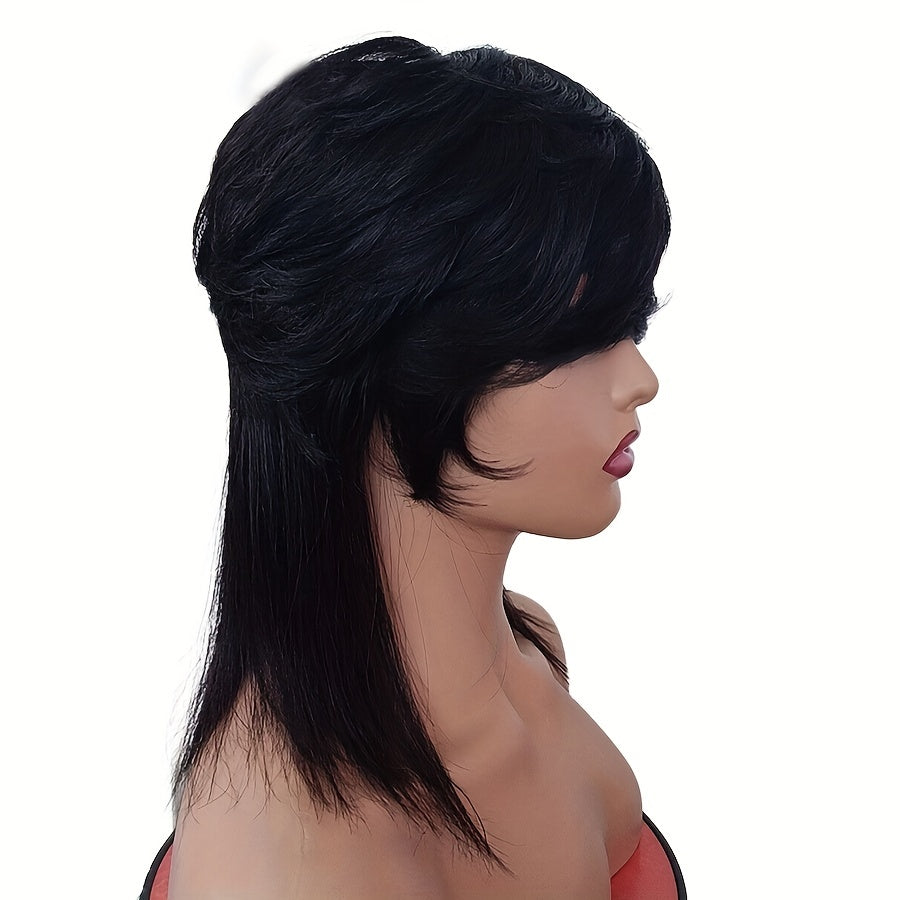 Short Pixie Cut Synthetic Wigs With Bangs For Women COS WIG Mullet Wig Fashionable For Daily Use Party - Lena & Miles Exquisite Boutique LLC.
