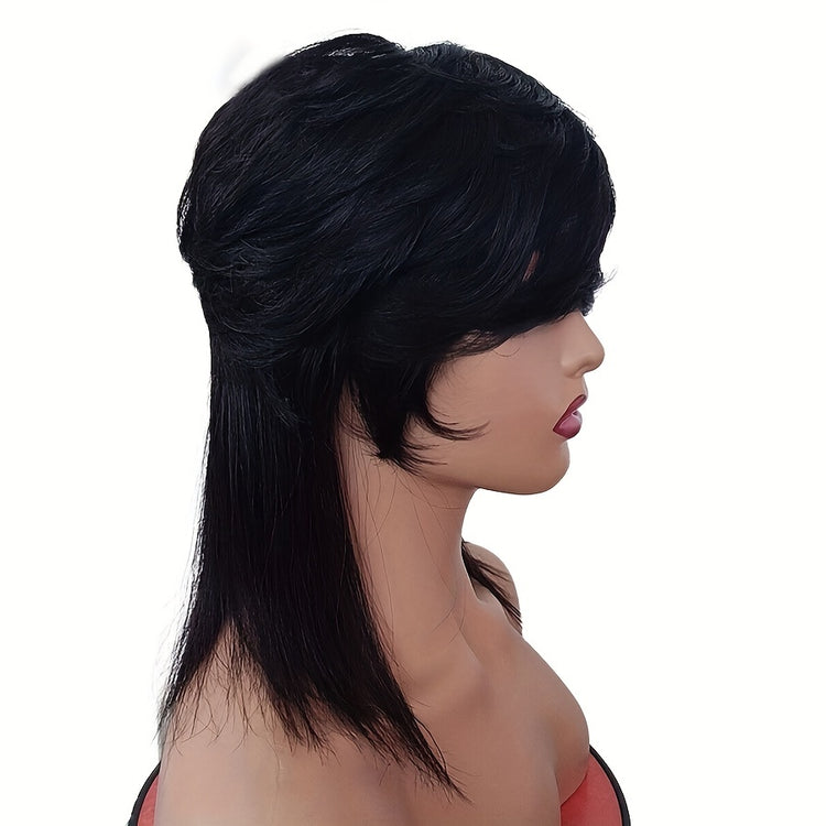 Short Pixie Cut Synthetic Wigs With Bangs For Women COS WIG Mullet Wig Fashionable For Daily Use Party - Lena & Miles Exquisite Boutique LLC.