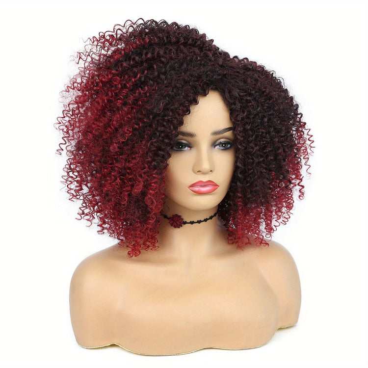 Afro Kinky Curly Wigs Short Afro Kinky Curly Wigs For Women Synthetic Heat Resistant Hair Replacement Wig For Cosplay Party Daily Use - Lena & Miles Exquisite Boutique LLC.