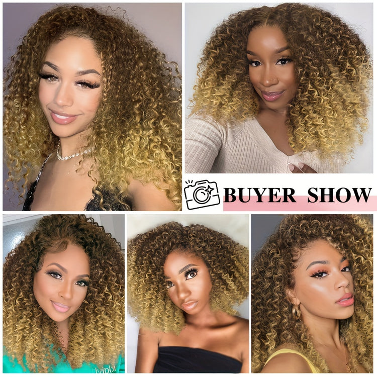 Afro Kinky Curly Wigs Short Afro Kinky Curly Wigs For Women Synthetic Heat Resistant Hair Replacement Wig For Cosplay Party Daily Use - Lena & Miles Exquisite Boutique LLC.