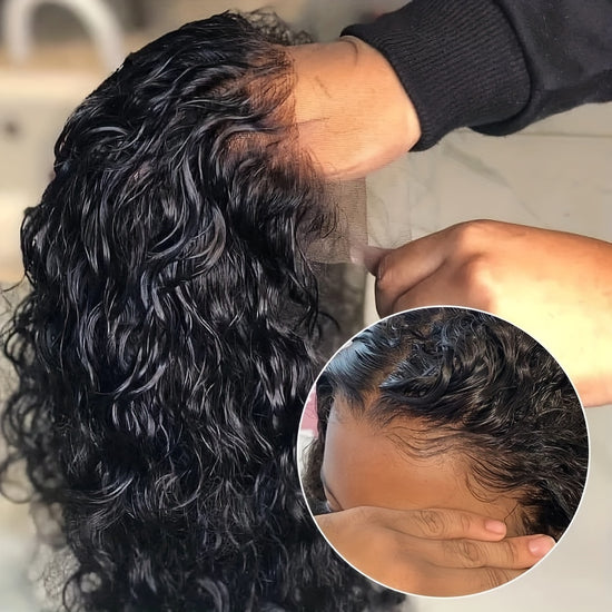 13x4 Deep Wave Curly Bob Wig Human Hair Lace Frontal Wigs 150 Density Glueless Wigs Water Wave Wig 10-16inch - Lena & Miles Exquisite Boutique LLC.