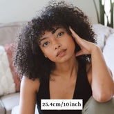 Jerry Curly Human Hair Wigs With Bangs Full Machine Made Wigs Natural Colored Wigs For Women Peruvian Remy Hair 180% - Lena & Miles Exquisite Boutique LLC.