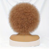 Short Afro Wigs For Women Blonde 10 Inch Afro Curly Wig With Bangs 70s Large Bouncy Soft Synthetic Female Wigs For Party Cosplay - Lena & Miles Exquisite Boutique LLC.