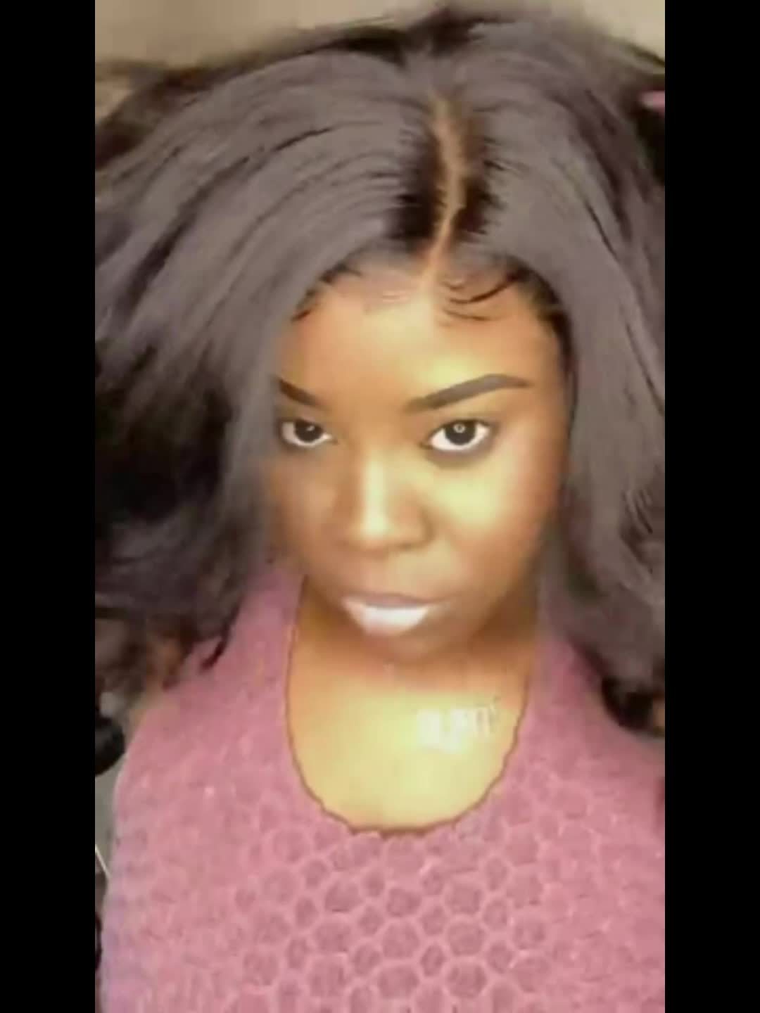 Black Gray Loose Wave Curly Hair Wigs Synthetic T Part Lace Front Wigs Bob Body Wave Wigs For Woman Heat Resistant Fiber Wigs - Lena & Miles Exquisite Boutique LLC.