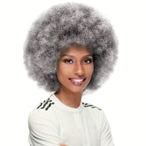 Short Curly Afro Wig 70s Bouncy Huge Fluffy Puf - Lena & Miles Exquisite Boutique LLC.