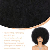 Short Curly Afro Wig 70s Bouncy Huge Fluffy Puf - Lena & Miles Exquisite Boutique LLC.