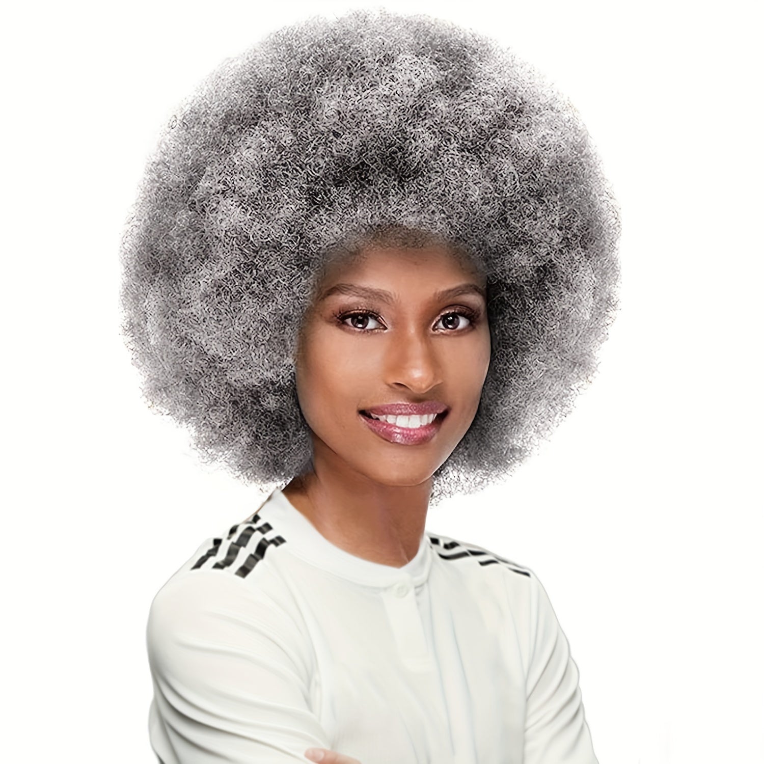 Short Curly Afro Wig 70s Bouncy Huge Fluffy Puff Wigs Synthetic For Cosplay And Daily - Lena & Miles Exquisite Boutique LLC.