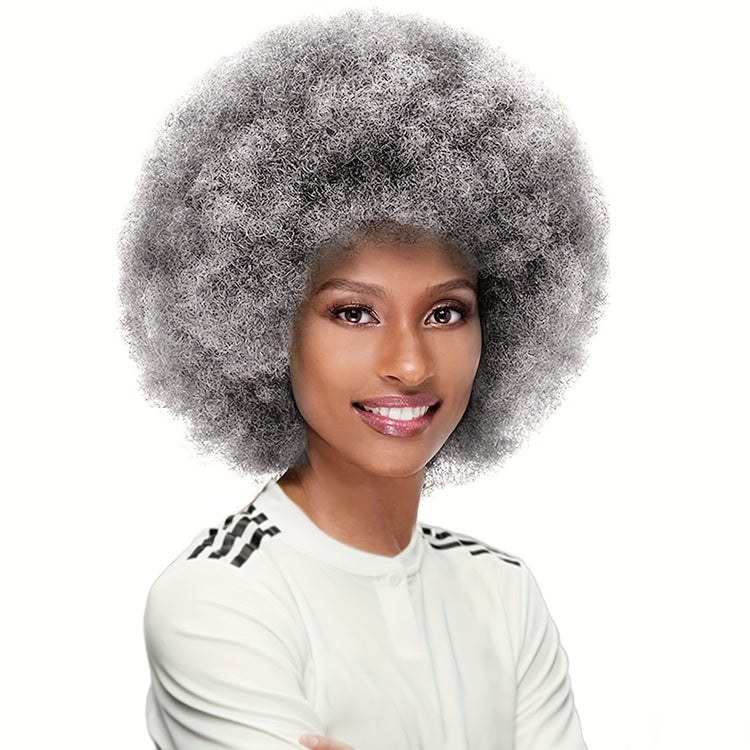Short Curly Afro Wig 70s Bouncy Huge Fluffy Puff Wigs Synthetic For Cosplay And Daily - Lena & Miles Exquisite Boutique LLC.