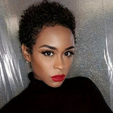 Short Curly Human Hair Wigs For Women Short Kinky Curly Wig Brazilian Virgin Hair Pixie Cut Wigs - Lena & Miles Exquisite Boutique LLC.