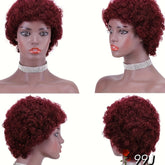 Short Curly Human Hair Wigs For Women Short Kinky Curly Wig Brazilian Virgin Hair Pixie Cut Wigs - Lena & Miles Exquisite Boutique LLC.