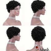 Short Curly Human Hair Wigs For Women Short Kinky Curly Wig Brazilian Virgin Hair Pixie Cut Wigs - Lena & Miles Exquisite Boutique LLC.