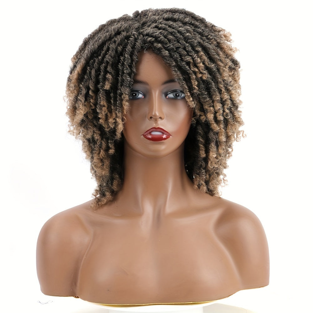 Dreadlock Wig Short Braided Wigs For Women And Man Afro Bob Black Crochet Twist Hair Dreadlocks Wigs Synthetic Wig Layered Breathable Faux Locs Braids Afro Wigs For Women - Lena & Miles Exquisite Boutique LLC.