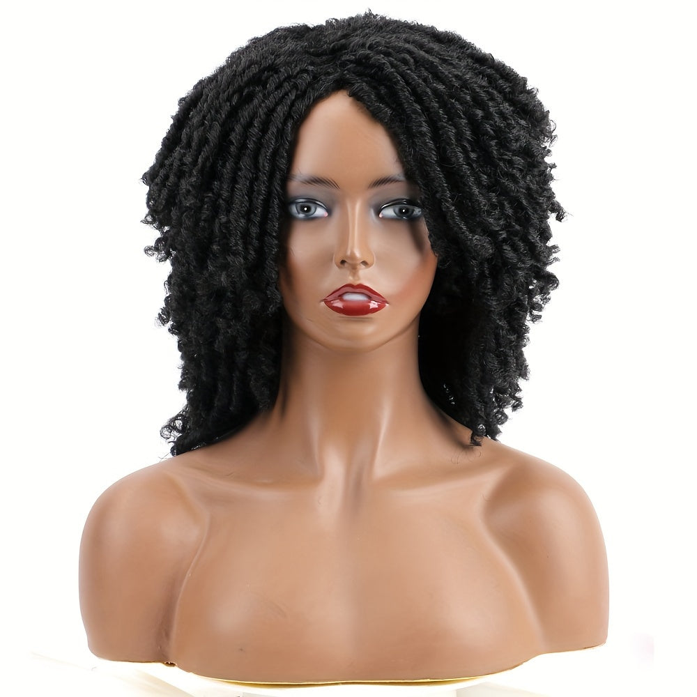 Dreadlock Wig Short Braided Wigs For Women And Man Afro Bob Black Crochet Twist Hair Dreadlocks Wigs Synthetic Wig Layered Breathable Faux Locs Braids Afro Wigs For Women - Lena & Miles Exquisite Boutique LLC.