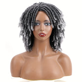 Dreadlock Wig Short Braided Wigs For Women And Man Afro Bob Black Crochet Twist Hair Dreadlocks Wigs Synthetic Wig Layered Breathable Faux Locs Braids Afro Wigs For Women - Lena & Miles Exquisite Boutique LLC.