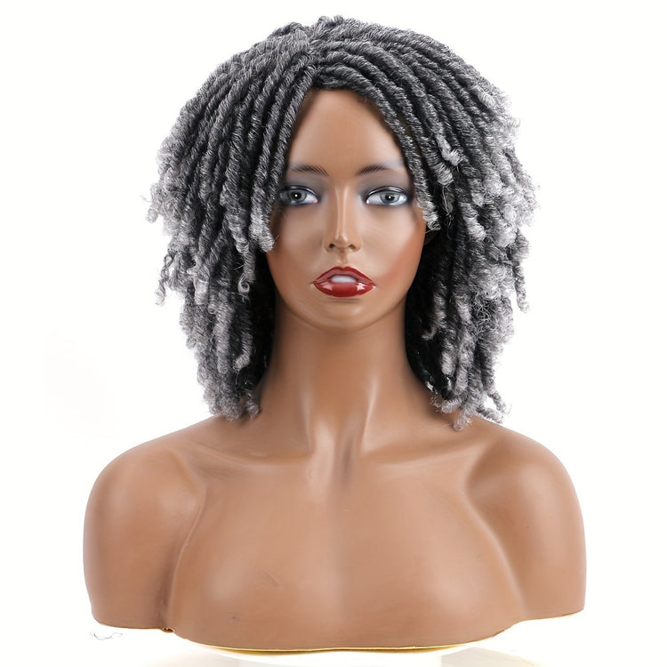 Dreadlock Wig Short Braided Wigs For Women And Man Afro Bob Black Crochet Twist Hair Dreadlocks Wigs Synthetic Wig Layered Breathable Faux Locs Braids Afro Wigs For Women - Lena & Miles Exquisite Boutique LLC.
