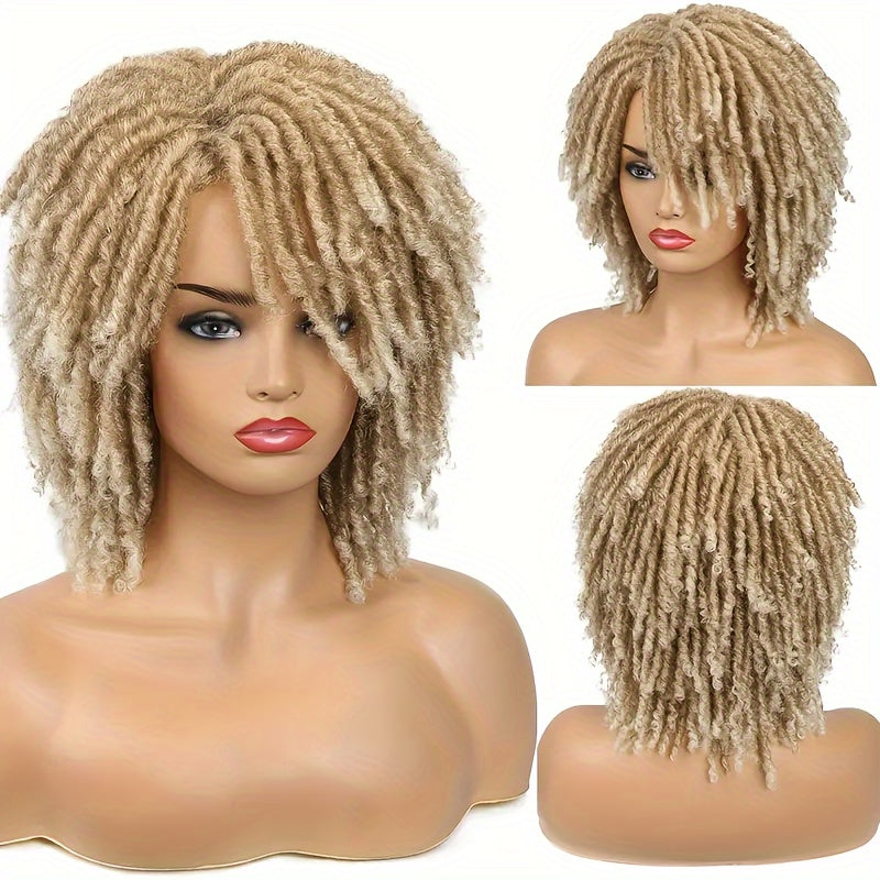 Dreadlock Wig Short Braided Wigs For Women And Man Afro Bob Black Crochet Twist Hair Dreadlocks Wigs Synthetic Wig Layered Breathable Faux Locs Braids Afro Wigs For Women - Lena & Miles Exquisite Boutique LLC.