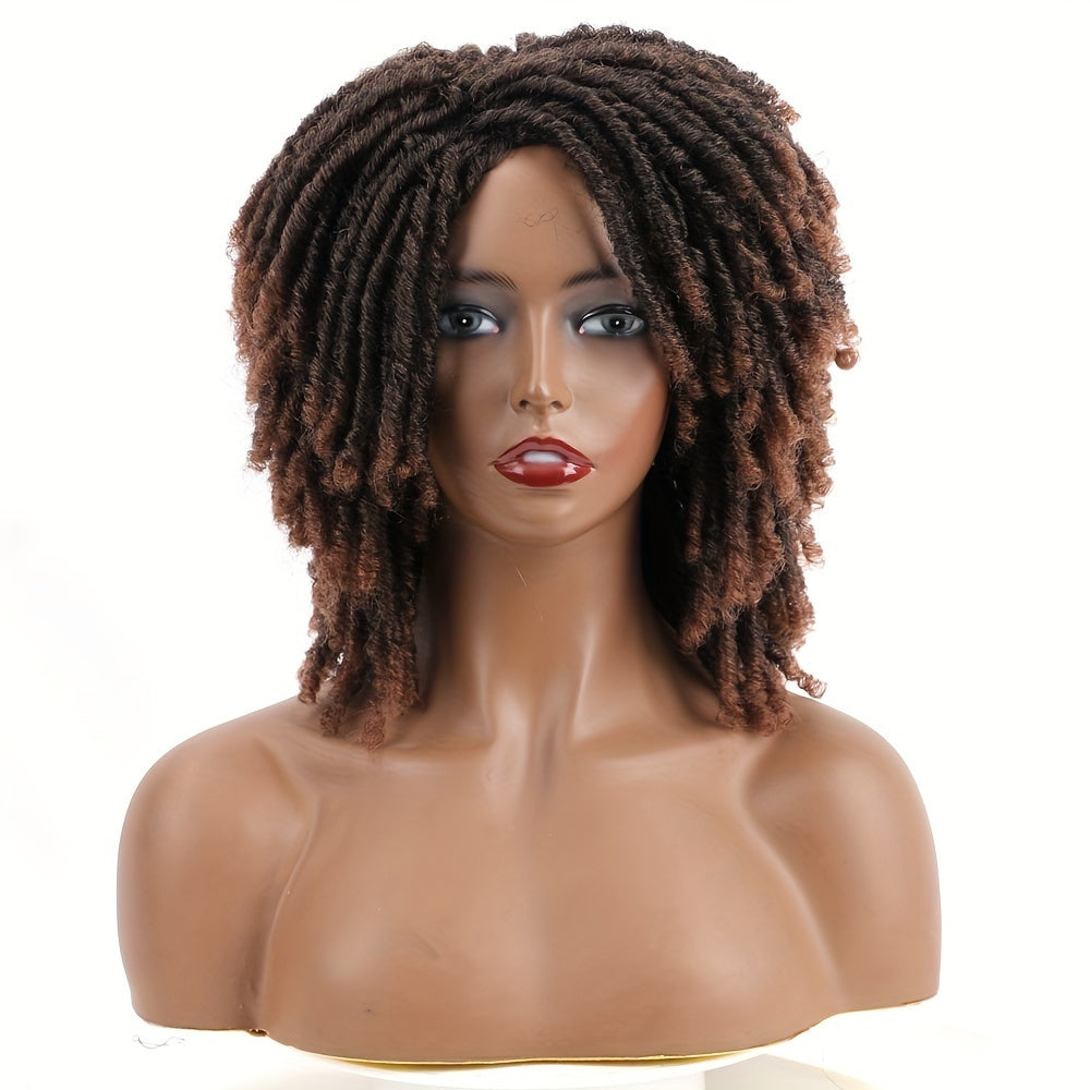 Dreadlock Wig Short Braided Wigs For Women And Man Afro Bob Black Crochet Twist Hair Dreadlocks Wigs Synthetic Wig Layered Breathable Faux Locs Braids Afro Wigs For Women - Lena & Miles Exquisite Boutique LLC.