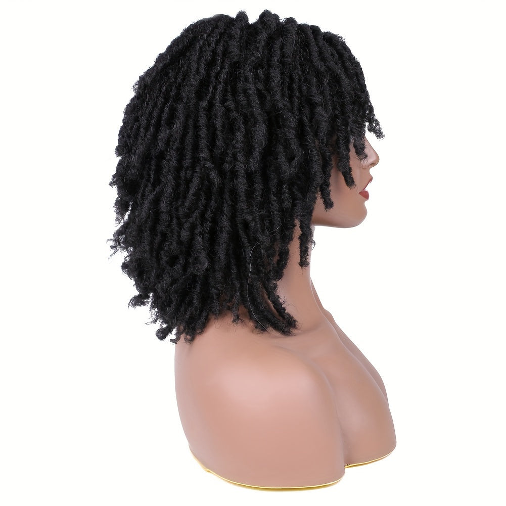 Dreadlock Wig Short Braided Wigs For Women And Man Afro Bob Black Crochet Twist Hair Dreadlocks Wigs Synthetic Wig Layered Breathable Faux Locs Braids Afro Wigs For Women - Lena & Miles Exquisite Boutique LLC.