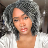 Dreadlock Wig Short Braided Wigs For Women And Man Afro Bob Black Crochet Twist Hair Dreadlocks Wigs Synthetic Wig Layered Breathable Faux Locs Braids Afro Wigs For Women - Lena & Miles Exquisite Boutique LLC.