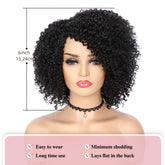 Short Kinky Curly Wigs Side Part Afro Bomb Curly Wig Heat Resistant Fiber Kinky Curly Synthetic Full Wigs For Women 6 Inch - Lena & Miles Exquisite Boutique LLC.