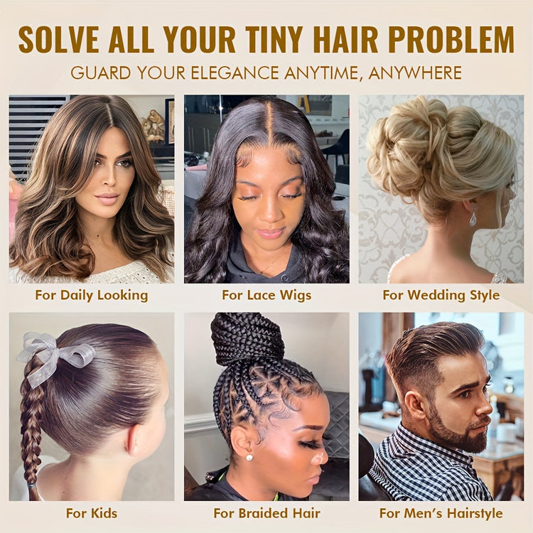 Hair Wax Stick Pomade Stick for Tames Flyaways, Wax Stick Pomade Gel for Wigs Edge Control Slick Stick Hair Pomade Stick Non-greasy Styling Wax for Texture, Shapes, Frizz, Smoothing - Lena & Miles Exquisite Boutique LLC.