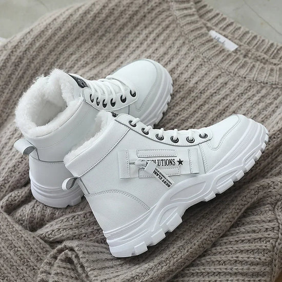 Snow Boots for Women New Casual High-top Warm Sneakers Womens New Platform Ankle Boots Plus Size 45 Zapatillas De Mujer2025 - Lena & Miles Exquisite Boutique LLC.