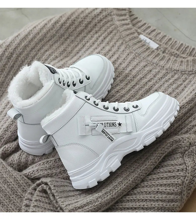 Snow Boots for Women New Casual High-top Warm Sneakers Womens New Platform Ankle Boots Plus Size 45 Zapatillas De Mujer2025 - Lena & Miles Exquisite Boutique LLC.