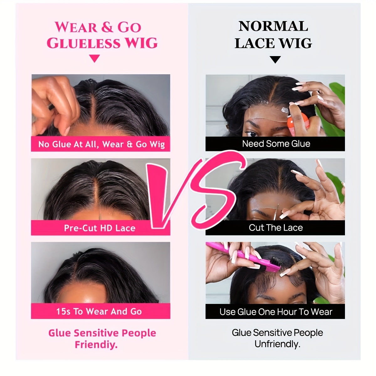 5X5 Lace Front Wigs Human Hair Glueless Wigs Human Hair Pre Cut Lace 180% Density Water Wave Lace Frontal Wigs Human Hair Brazilian Virgin Hair Wigs For Women Natural Hairline - Lena & Miles Exquisite Boutique LLC.