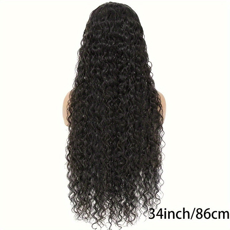 5X5 Lace Front Wigs Human Hair Glueless Wigs Human Hair Pre Cut Lace 180% Density Water Wave Lace Frontal Wigs Human Hair Brazilian Virgin Hair Wigs For Women Natural Hairline - Lena & Miles Exquisite Boutique LLC.