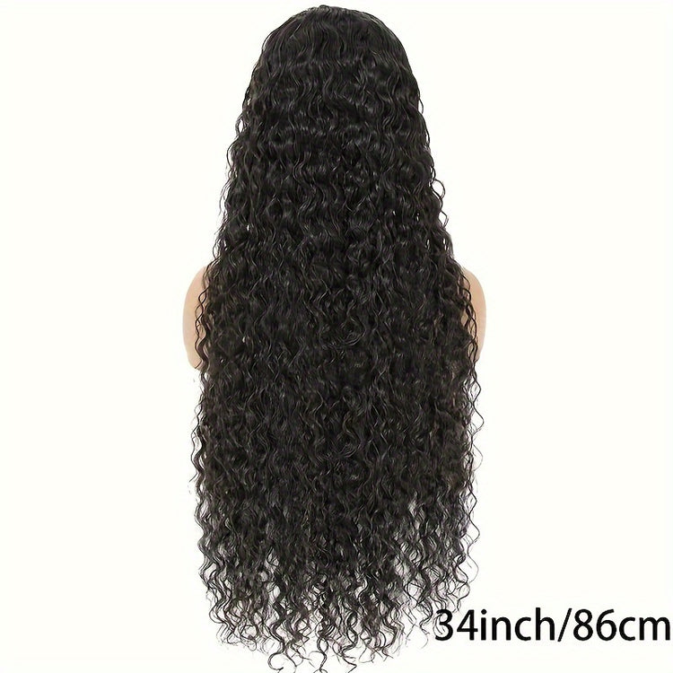 5X5 Lace Front Wigs Human Hair Glueless Wigs Human Hair Pre Cut Lace 180% Density Water Wave Lace Frontal Wigs Human Hair Brazilian Virgin Hair Wigs For Women Natural Hairline - Lena & Miles Exquisite Boutique LLC.