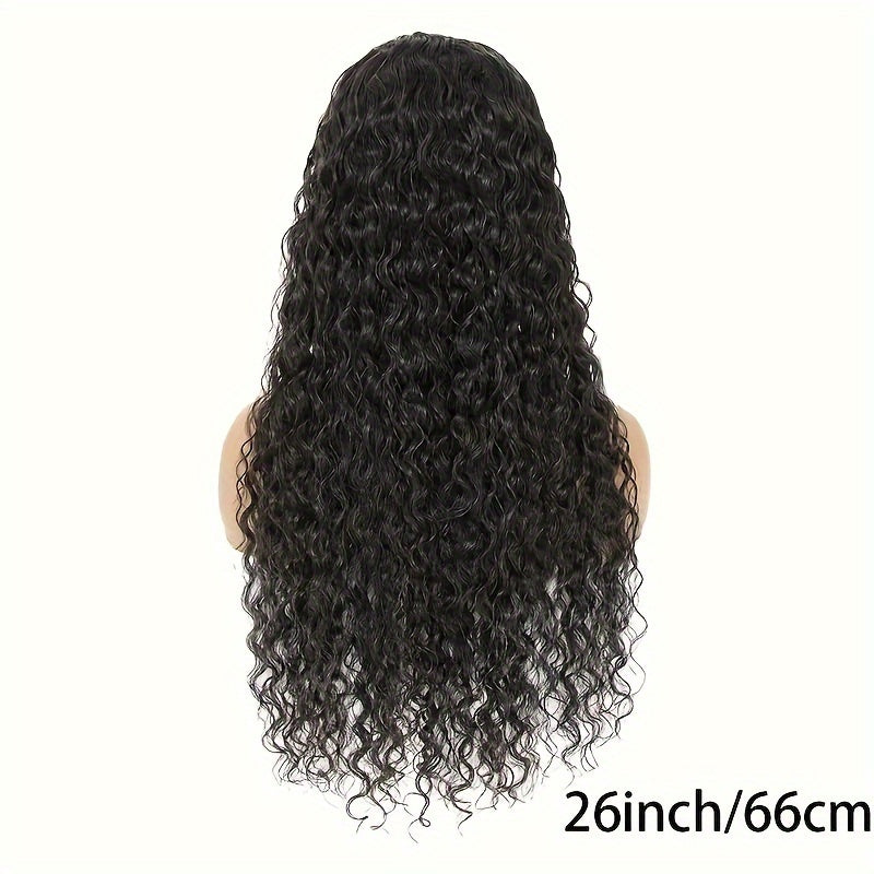 5X5 Lace Front Wigs Human Hair Glueless Wigs Human Hair Pre Cut Lace 180% Density Water Wave Lace Frontal Wigs Human Hair Brazilian Virgin Hair Wigs For Women Natural Hairline - Lena & Miles Exquisite Boutique LLC.